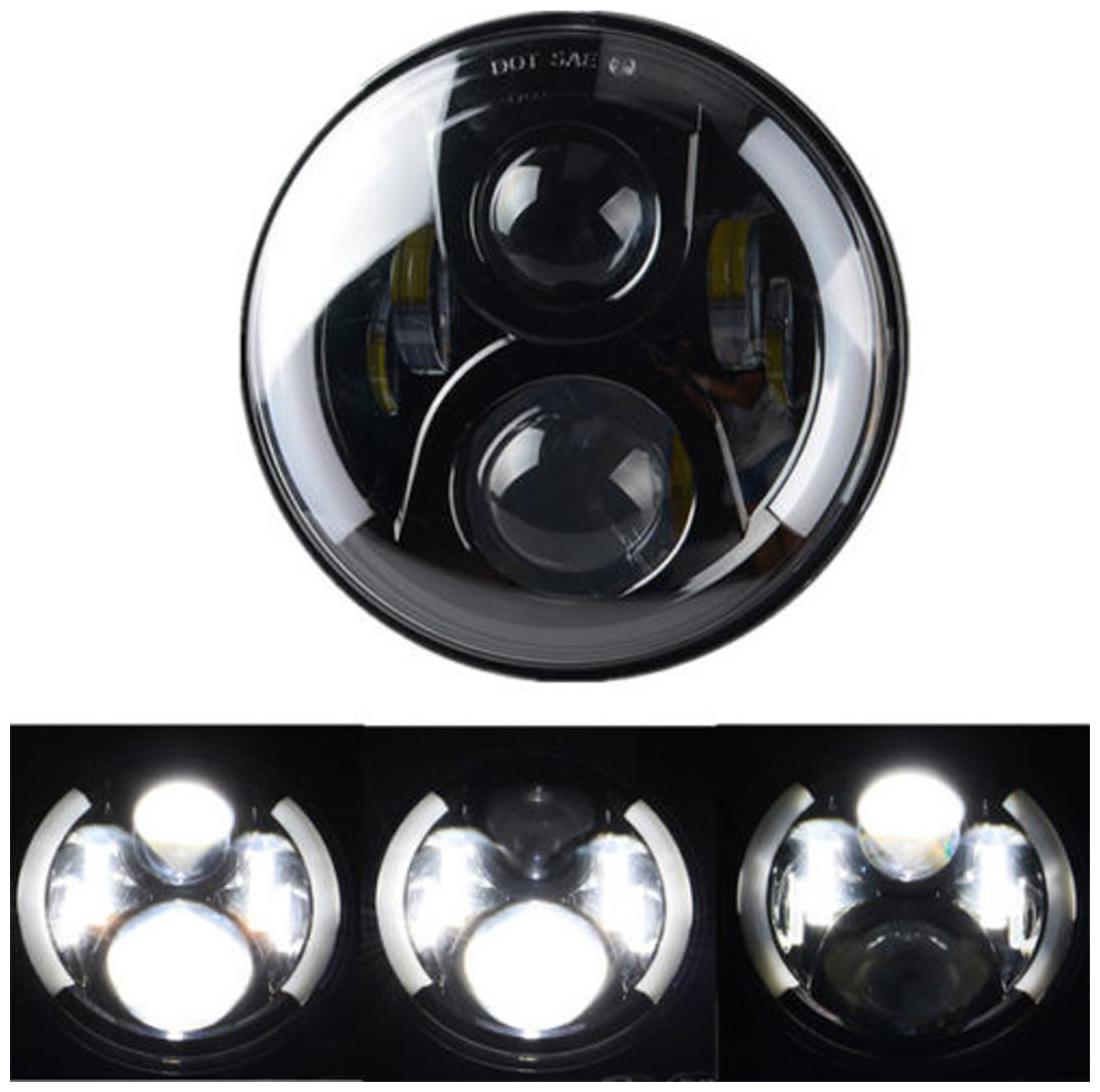 

Spidy Moto H4 Bullet Projector Daymaker LED Light Headlight Royal Enfield 500