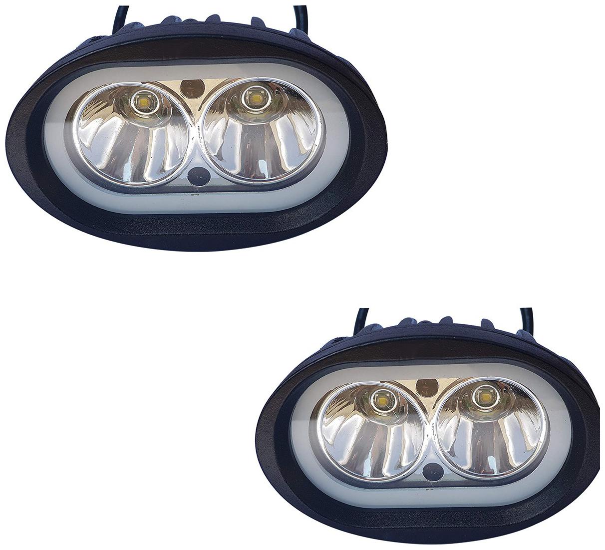 

Spidy Moto LED SMD Projector White Spot Led Off Road Driving Led Fog Lights With White Halo Ring For Bike