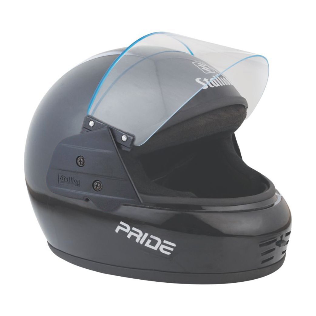 

Stallion Blk Pride Full Face Black Motorbike Helmet