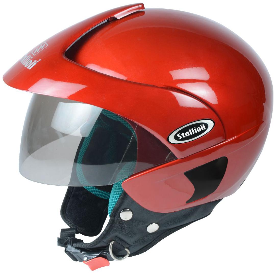 

Stallion Blk Triomax Open Face Red Helmet