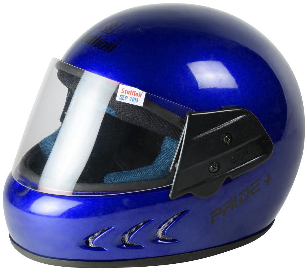 

Stallion Blk Pride Plus Full Face Blue Motorbike Helmet