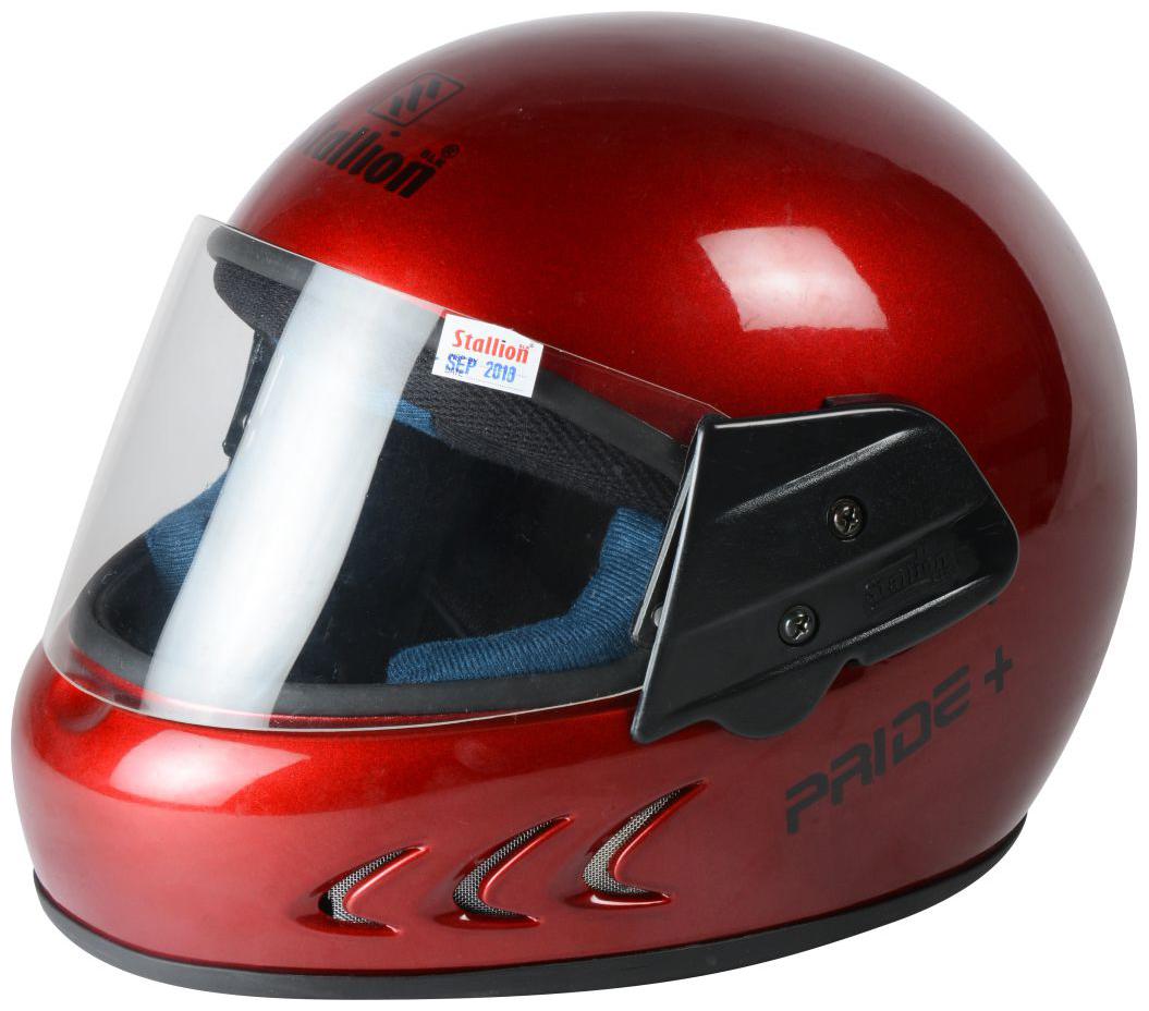 

Stallion Blk Pride Plus Full Face Cherry Red Motorbike Helmet
