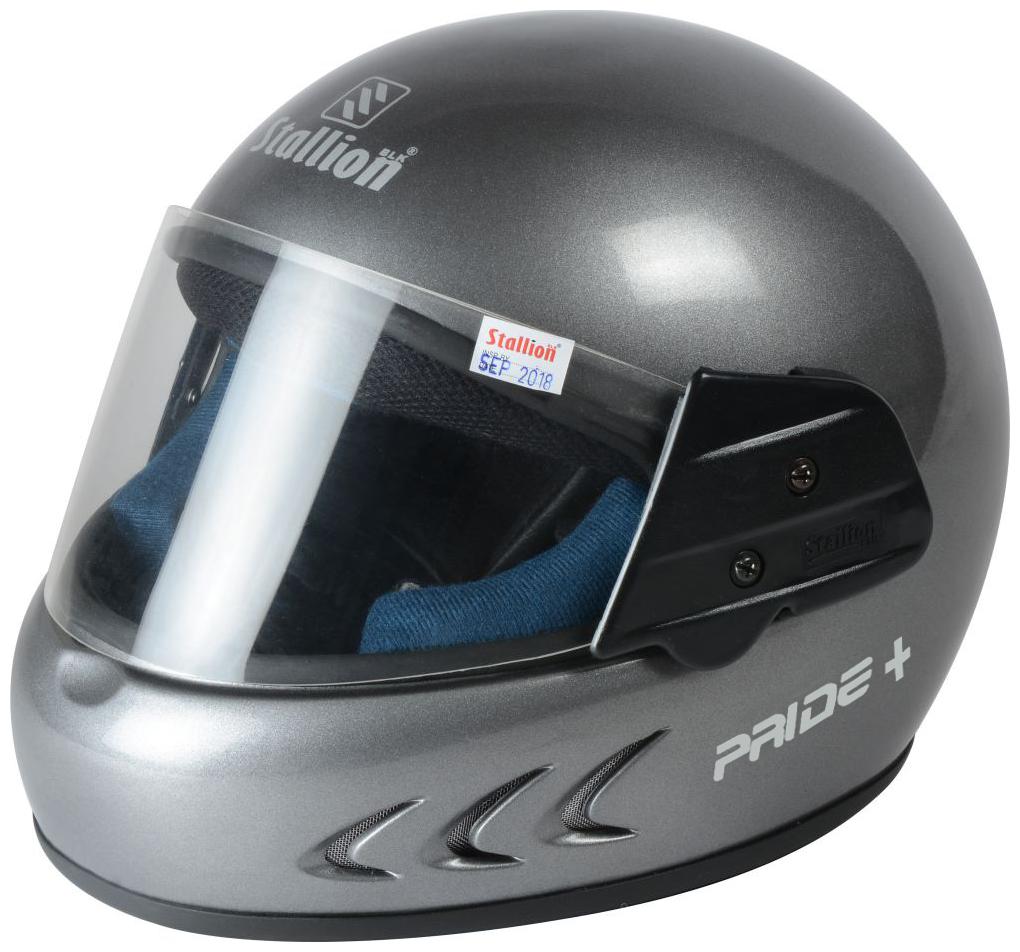 

Stallion Blk Pride Plus Full Face Grey Motorbike Helmet