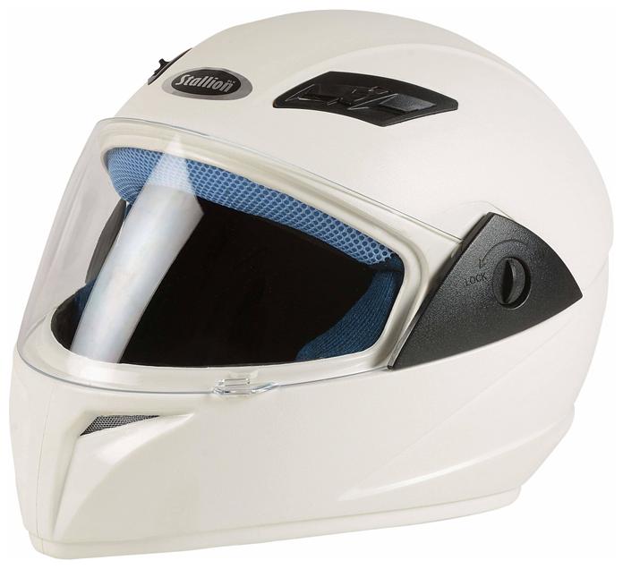 

Stallion Blk Vento Plus Full Face White Helmet