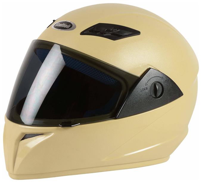 

Stallion Blk Vento Plus Full Face Beige Helmet