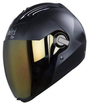 

Steelbird SBA-2 Black Gold Visor Motorbike Helmet (Black)