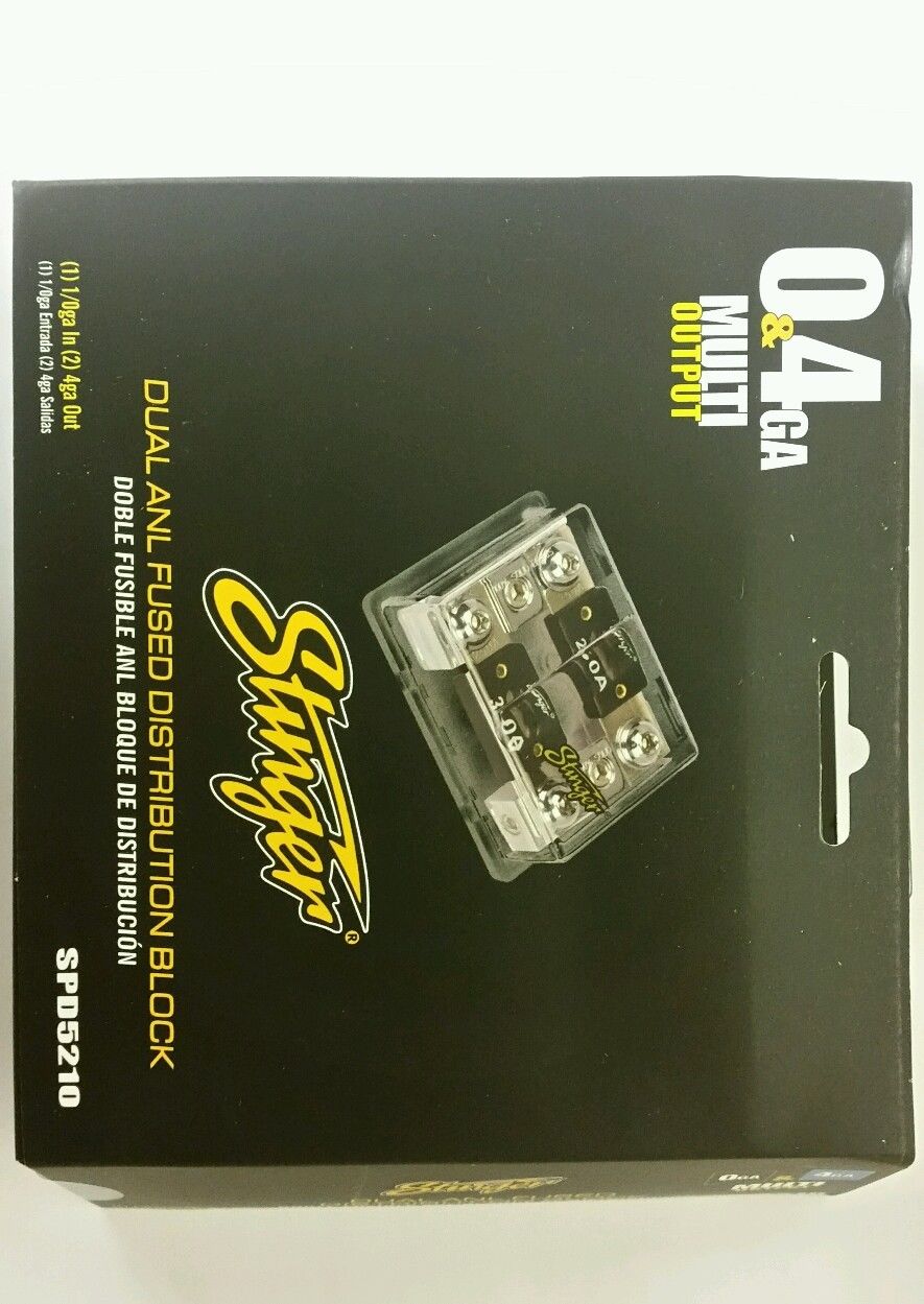 

Stinger Shoc-Krome 0 to 4 AWG Gauge Dual ANL Fused Distribution Block SPD5210