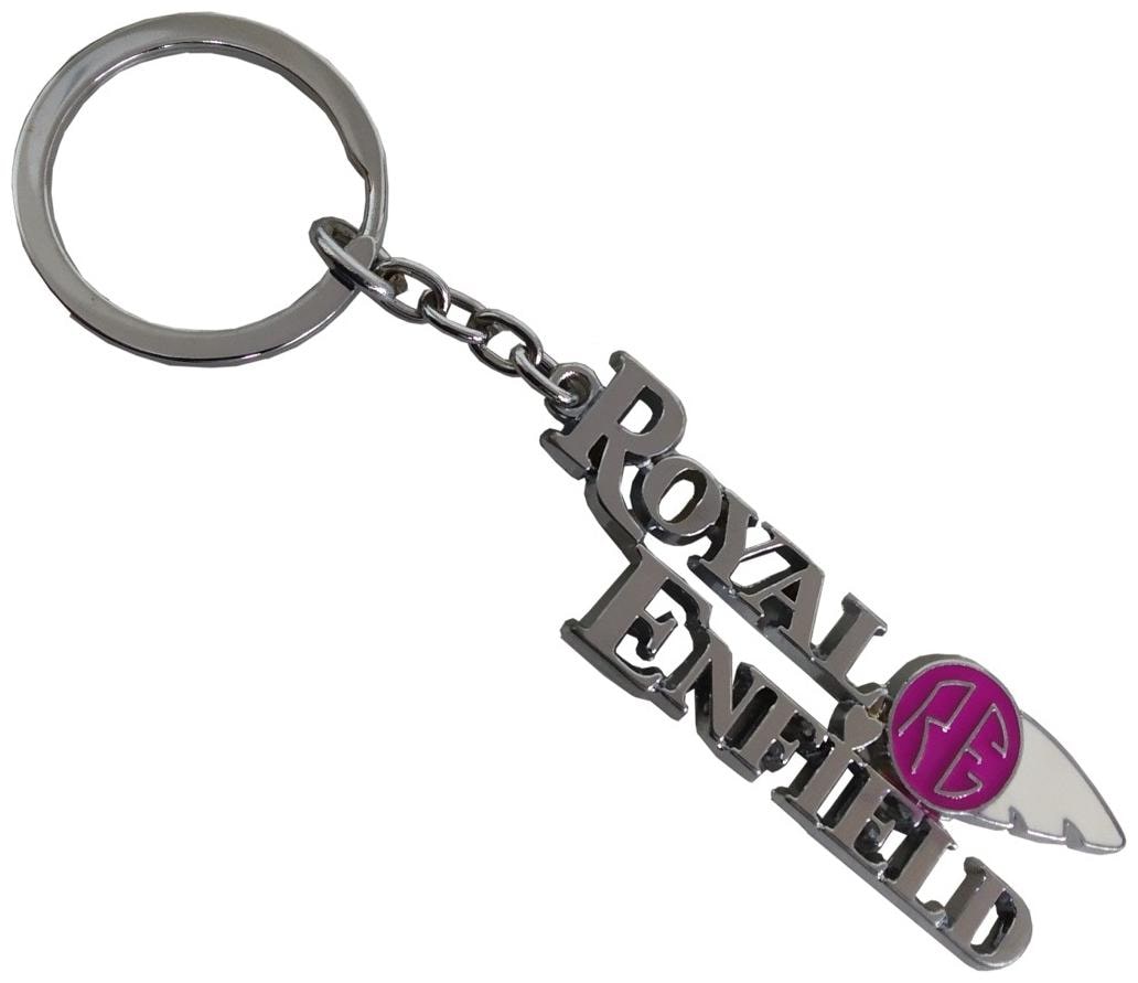 

Stylewell Premium Synthetic Metal Base (Medium Size) Royal RE Enfield Metallic Toy Key Ring Keychain For Bikes Scooty And Cars (Silver)