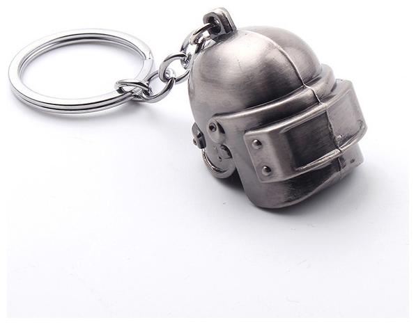 

Stylewell PUBG Players Unknown Battle Grounds Premium Metal Synthetic PUBG Theme Level 3 Helmet Toy Gaming Head Cap Cosplay Props Armor Model Key Ring Keychain (Silver)