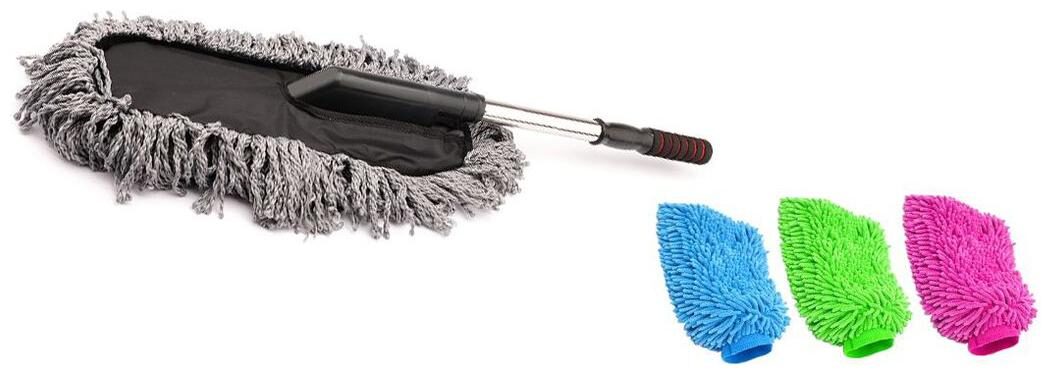 

SUPER FLAT DUSTER WITH THREE HAND GLOVE