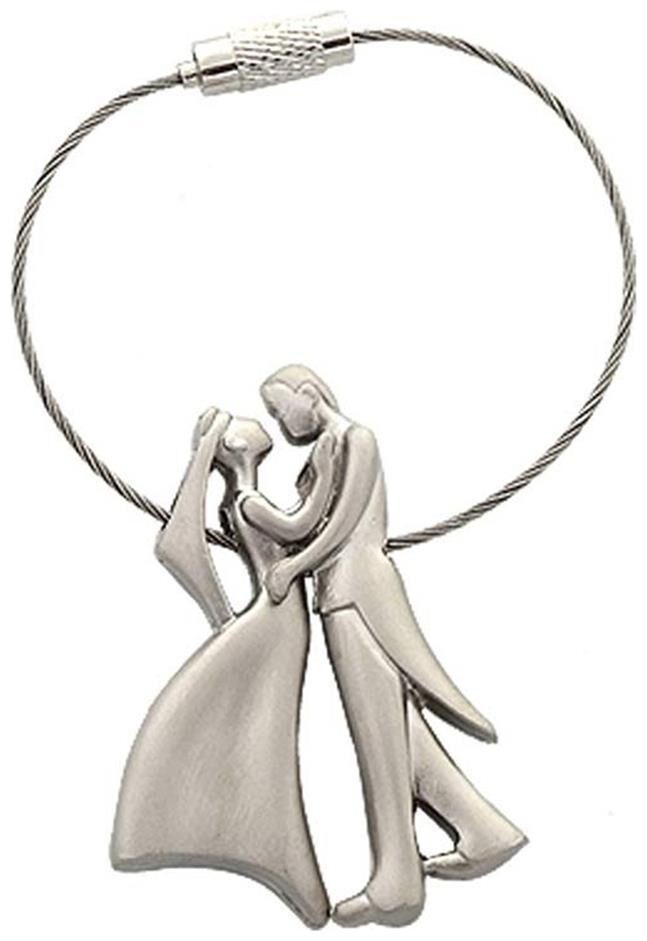 

Sweet Romantic Couple Metal Wire Keychain