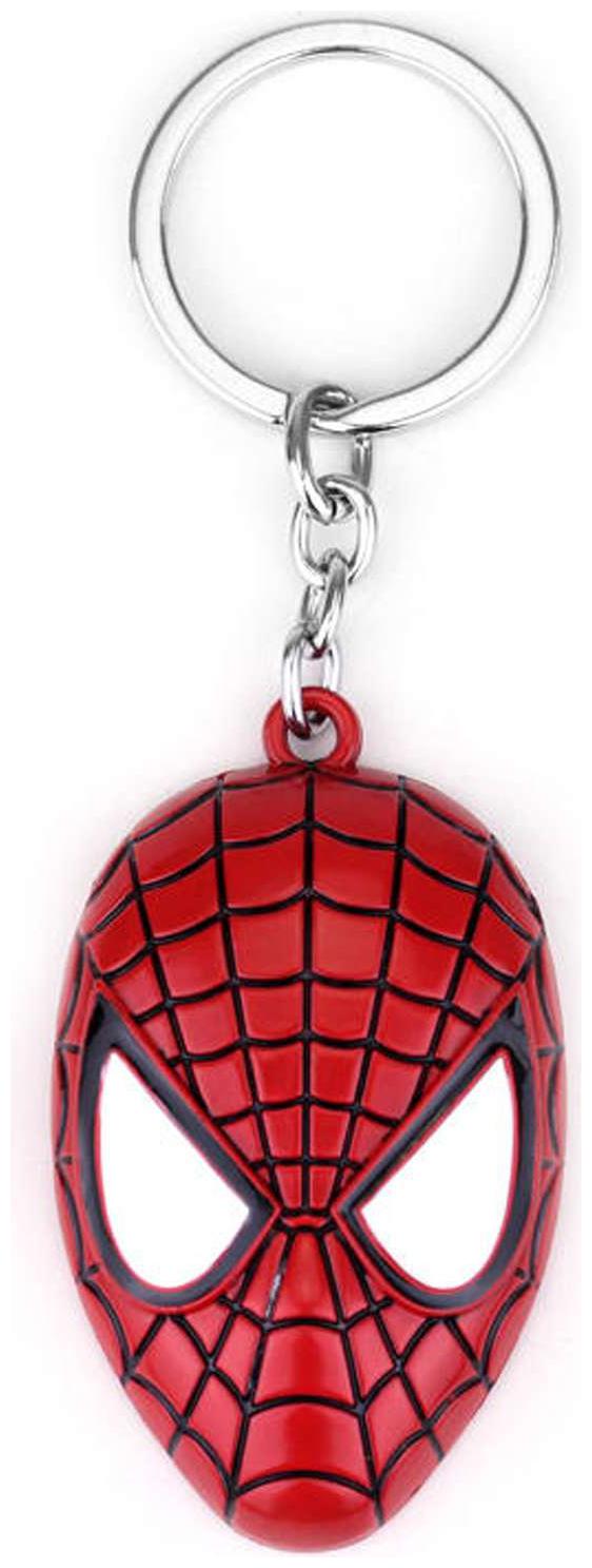 

Techpro Singlesided Metal Avengers Superhero Red Colour Spiderman Face Keychain