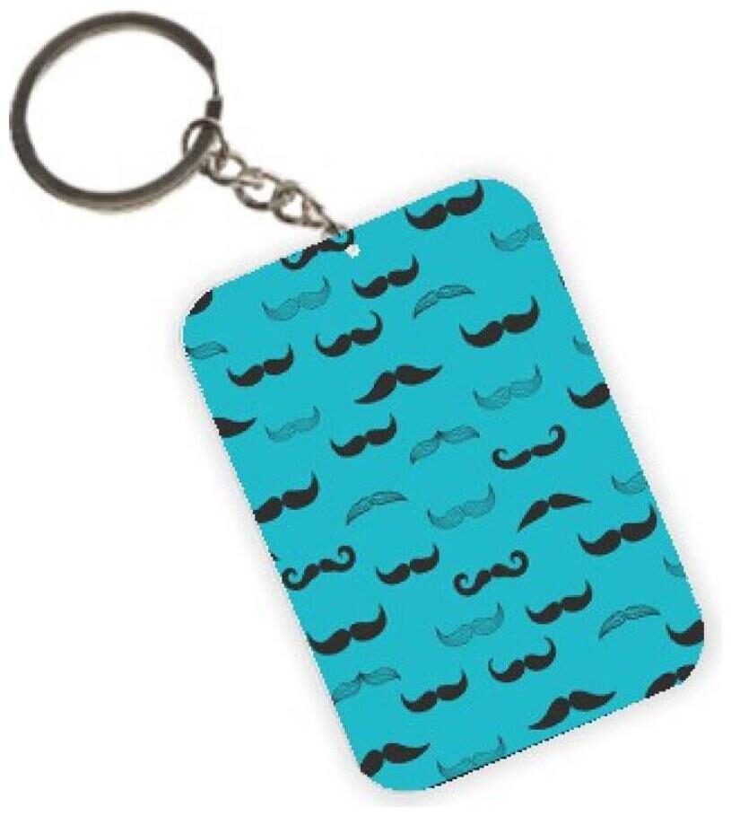 

The Crazy Me Moustache Pattern Key Chain
