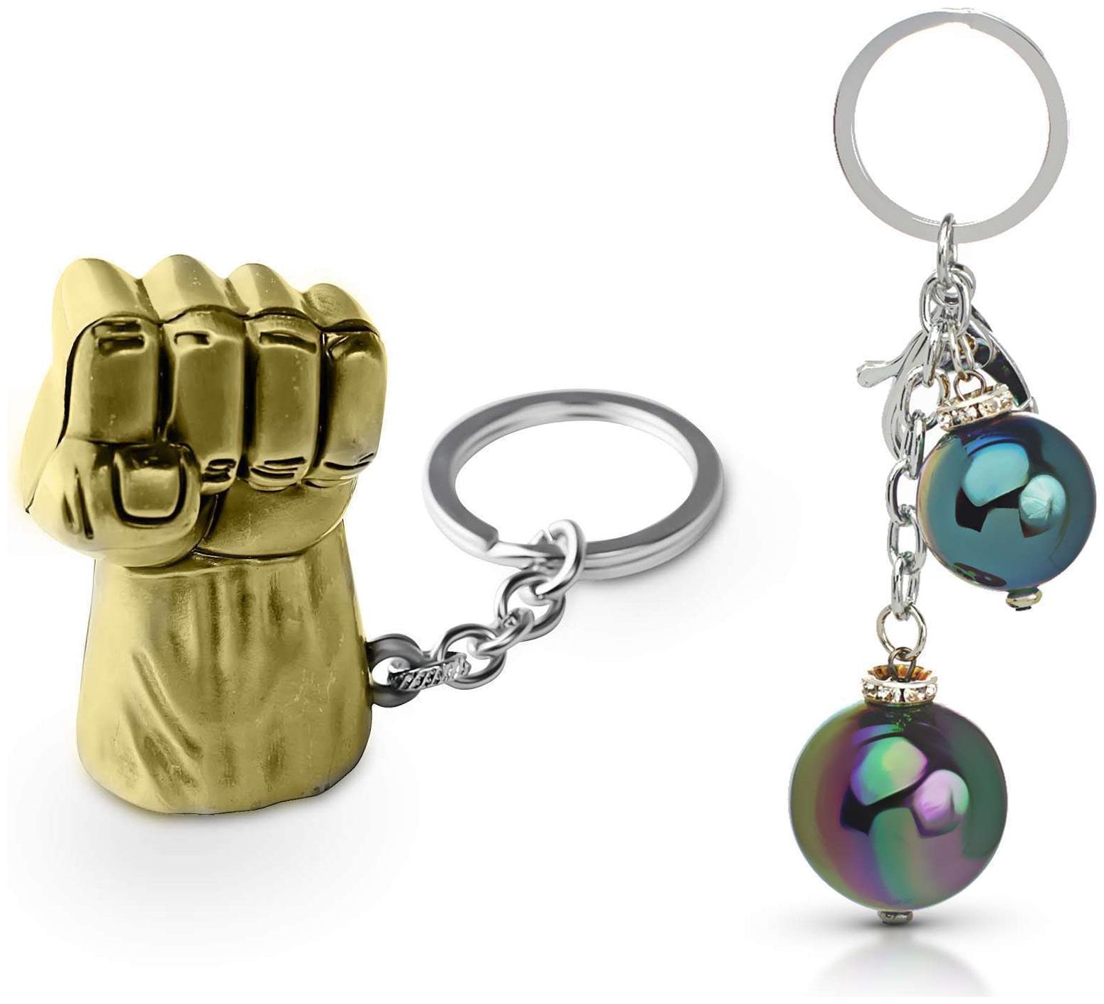 

Three Shades Hulk Keychain Two Balls Keychain for Girls Scooty Car Keychain