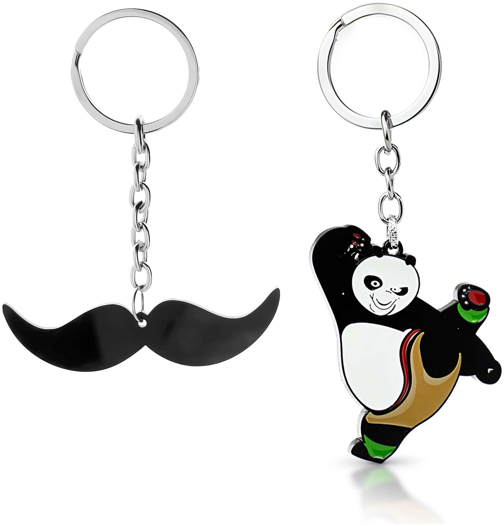 

Three Shades Kung Fu Panda Animal Cartoon Character Metal Key Chain Combo Keychain 007