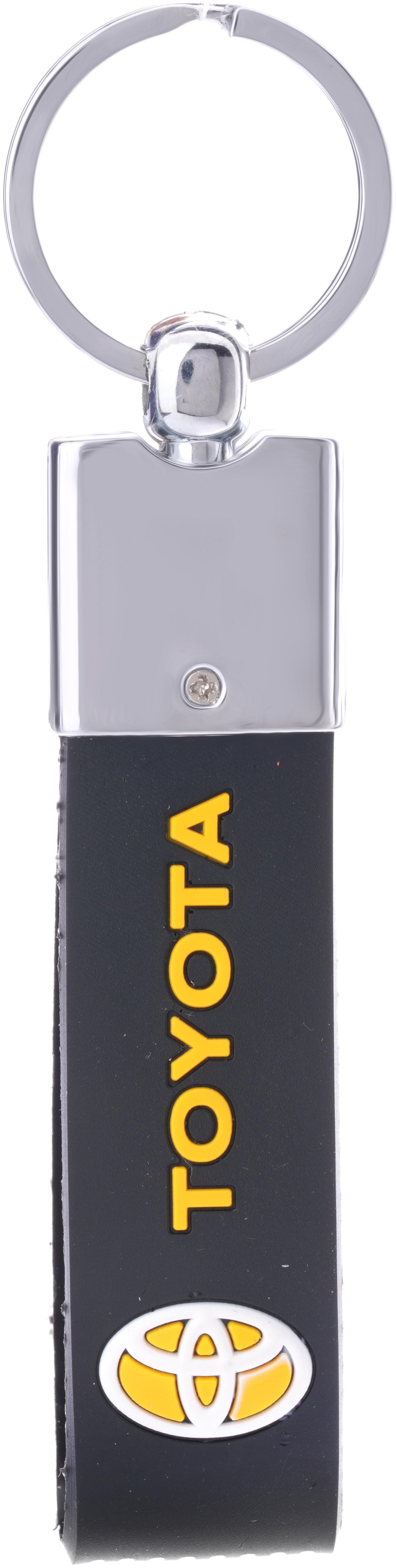

Three Shades Toyota Car Logo Keychain in Silicone Metal Look