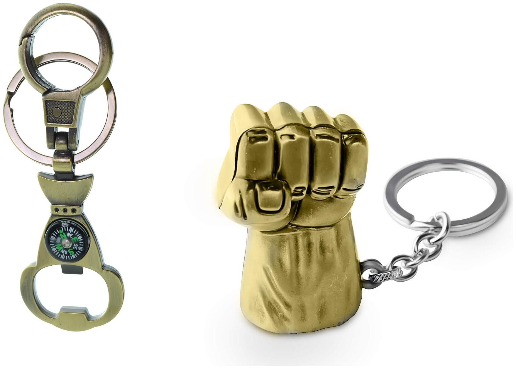 

Three Shades Hulk Keychain Opener Keychain with Compass