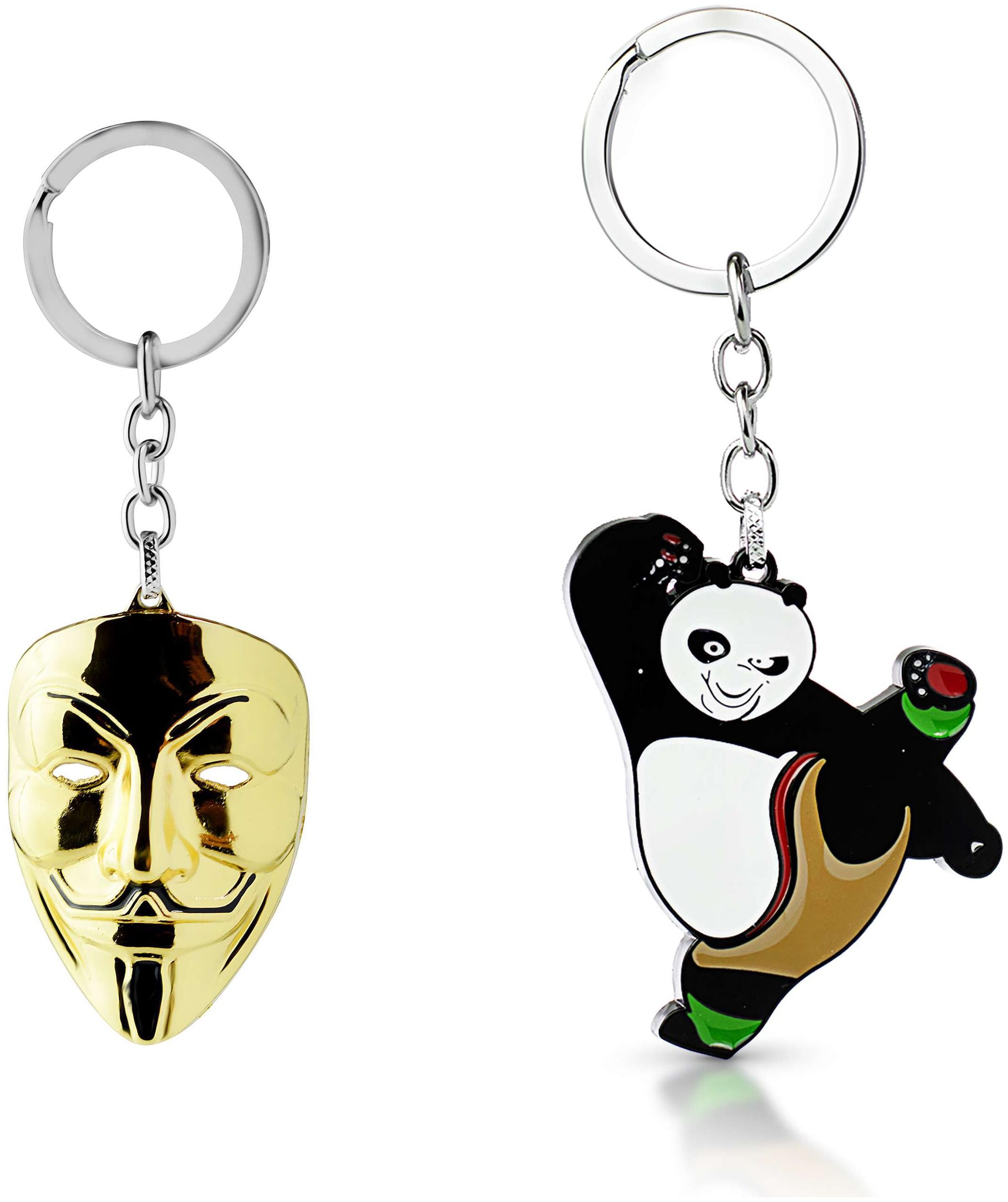 

Three Shades Kung Fu Panda Animal Cartoon Character Metal Key Chain Combo Keychain 027