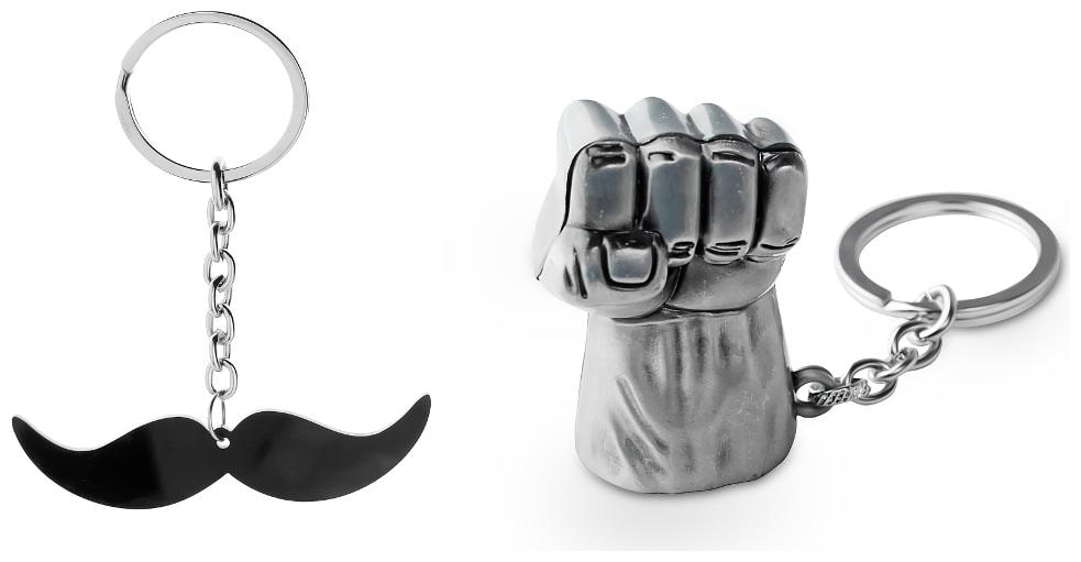 

Three Shades Hulk Silver Key Chain Bajirao Ranveer Singh Mooch Key chainSet of 2 Key chain