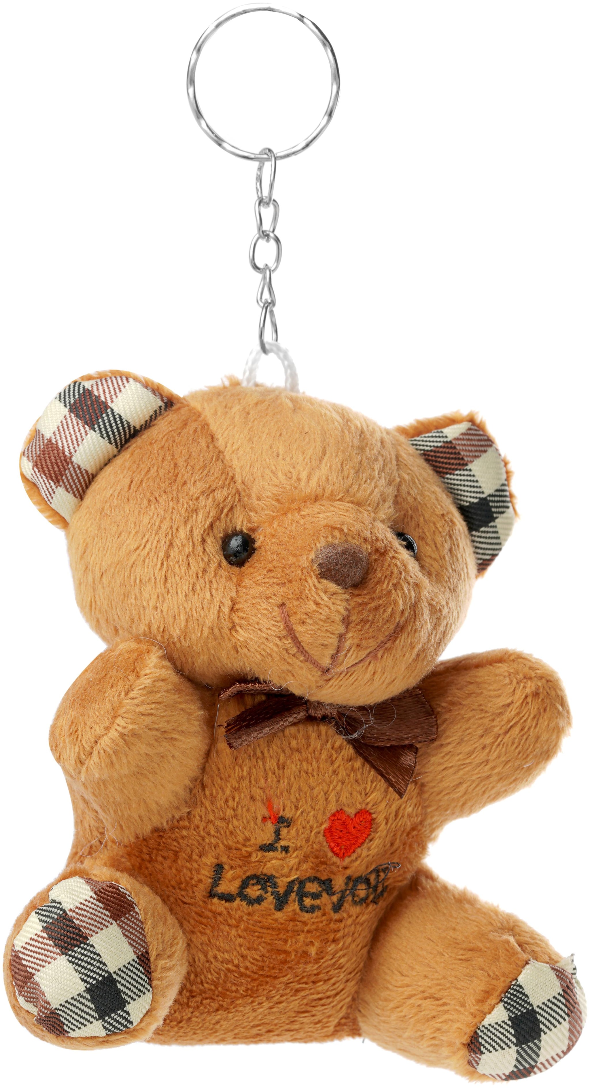 

Three Shades Cute Brown Teddy Keychain for Girls Keys Bags