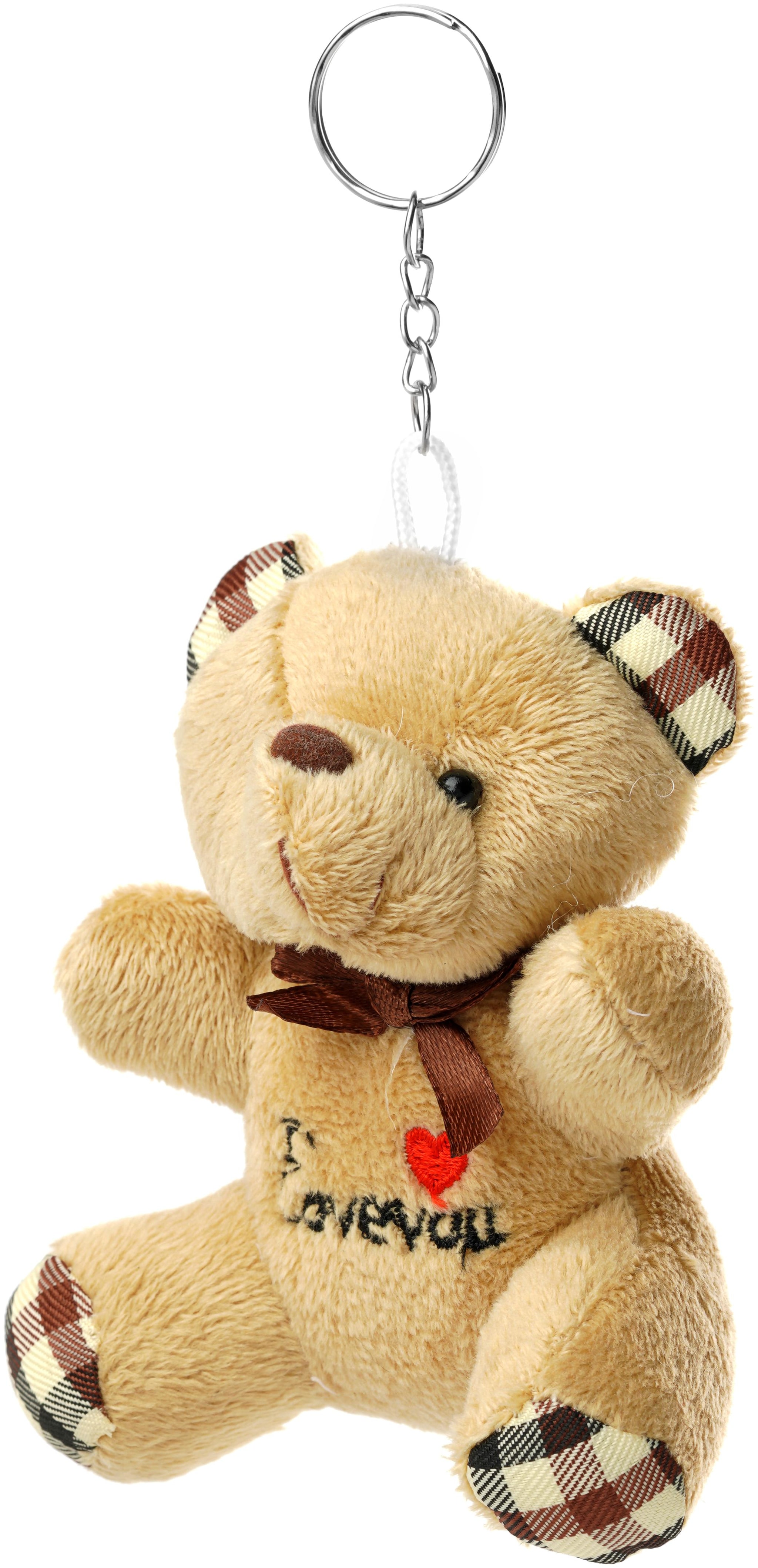 

Three Shades Cute I Love You Teddy Keychain for Girls Keys Bags