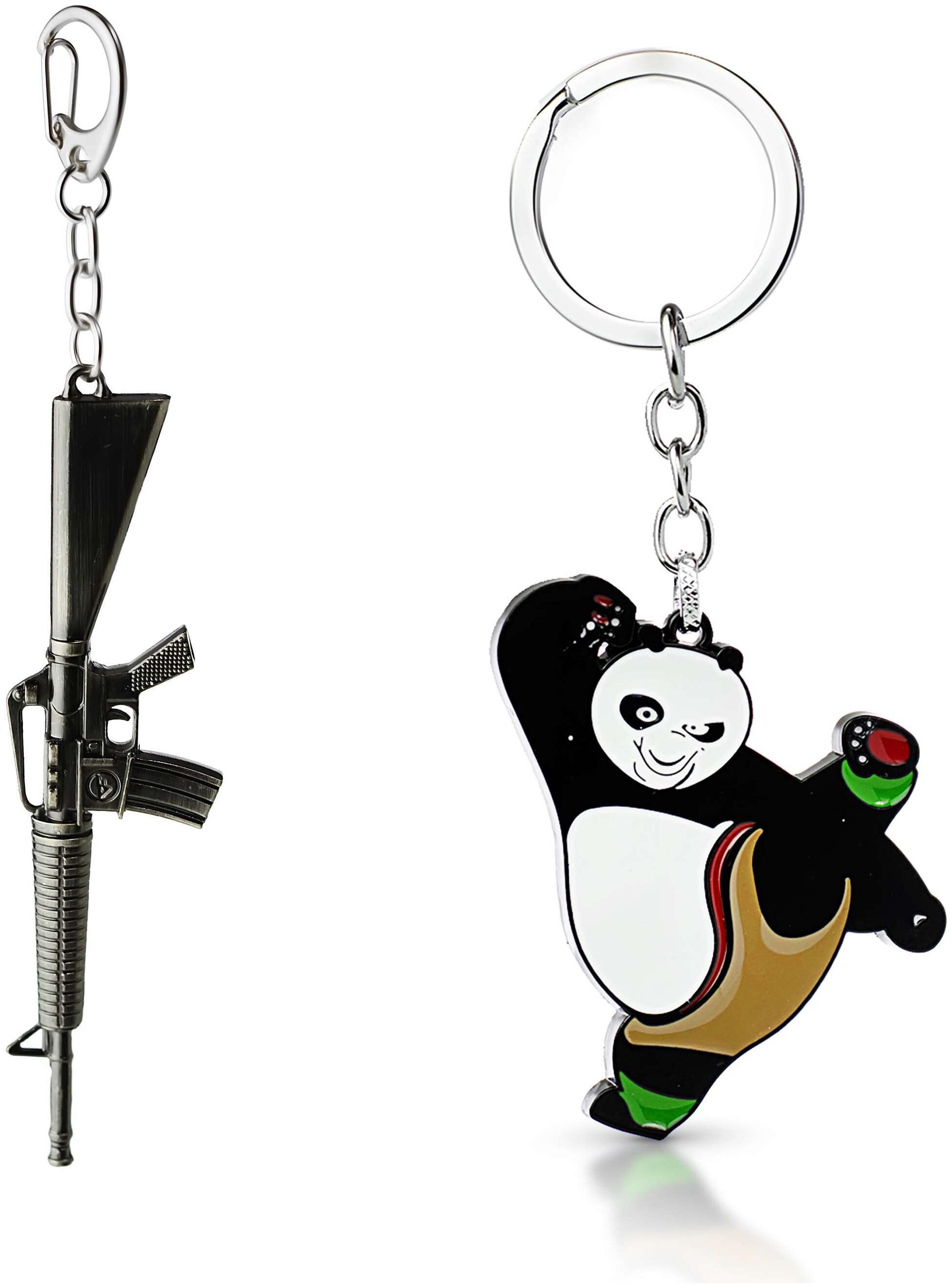 

Three Shades Kung Fu Panda Animal Cartoon Character Metal Key Chain Combo Keychain 031