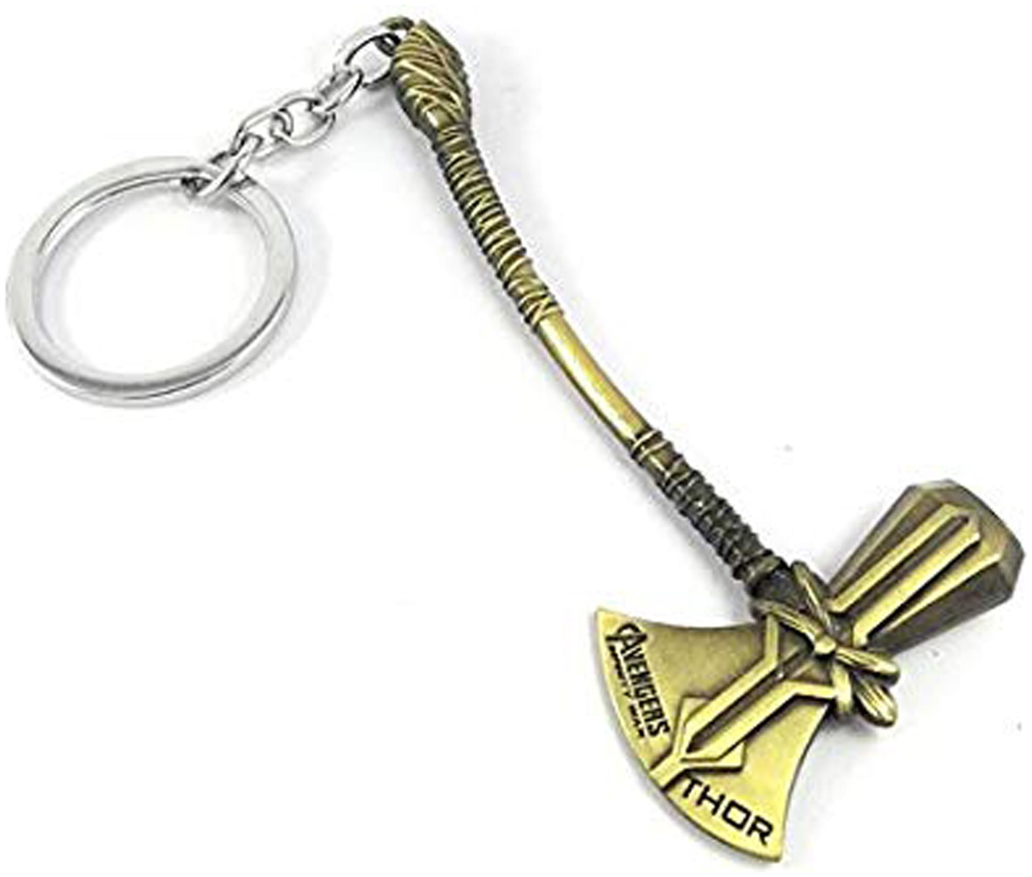 

Three Shades Thor Golden Axe Hammer Keychain for Car Bikes