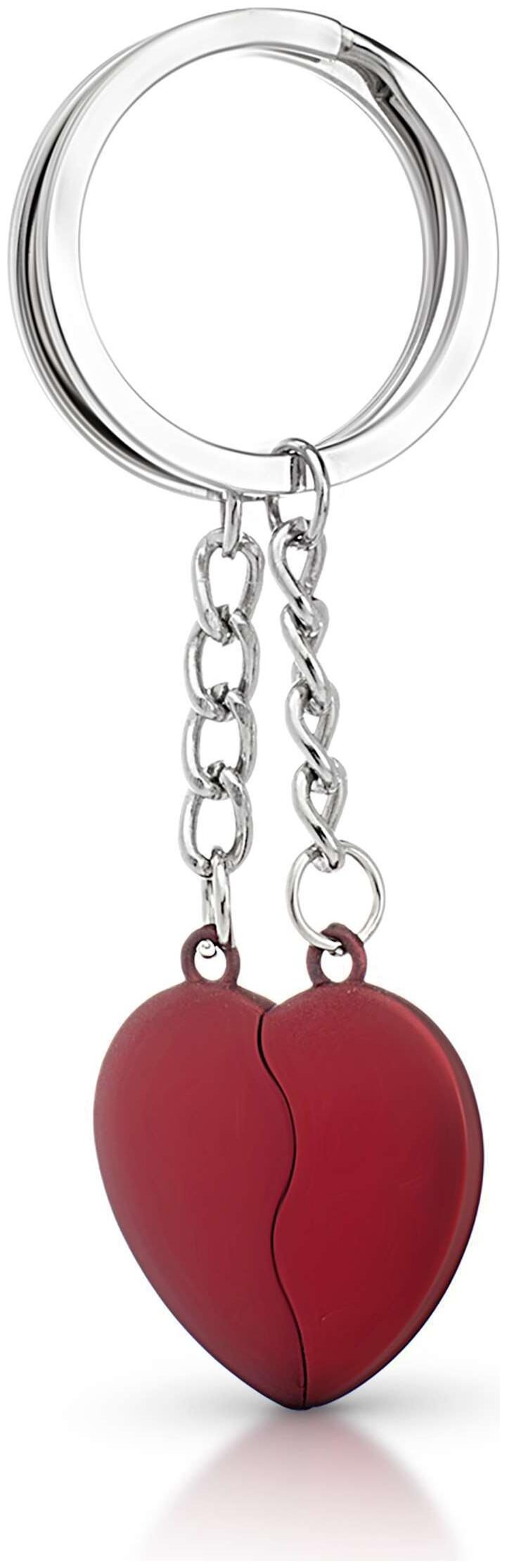 

Three Shades Red Magnet Heart Keychain for Beautiful Couple