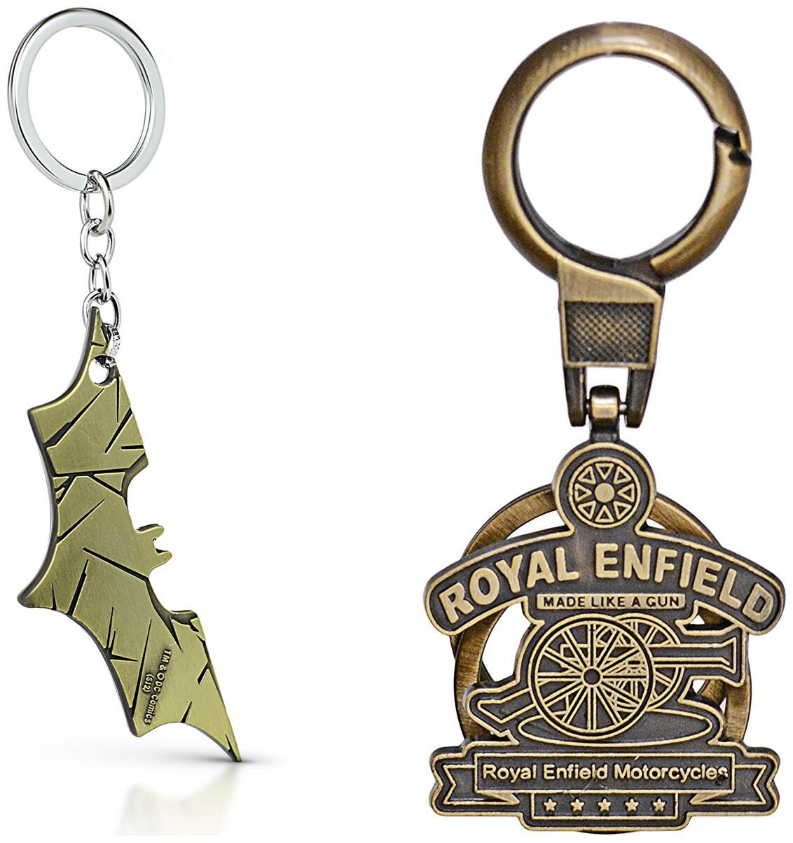 

Three Shades Royal Enfield Logo metal keyring Locking Key Chain Combo Pack 055