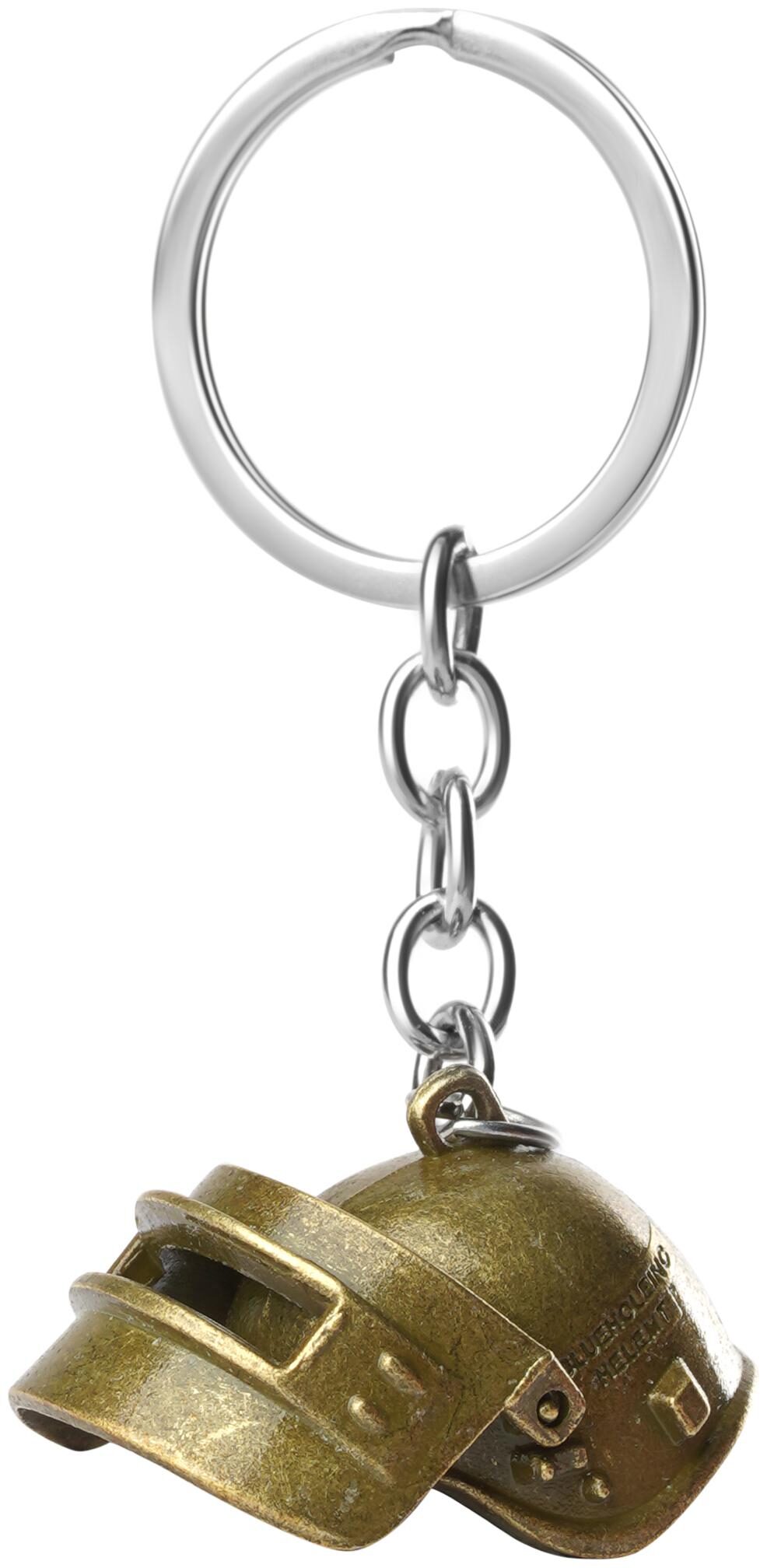 

Three Shades PUBG Game Level 3 Helmet Metallic Keyring Key Chain