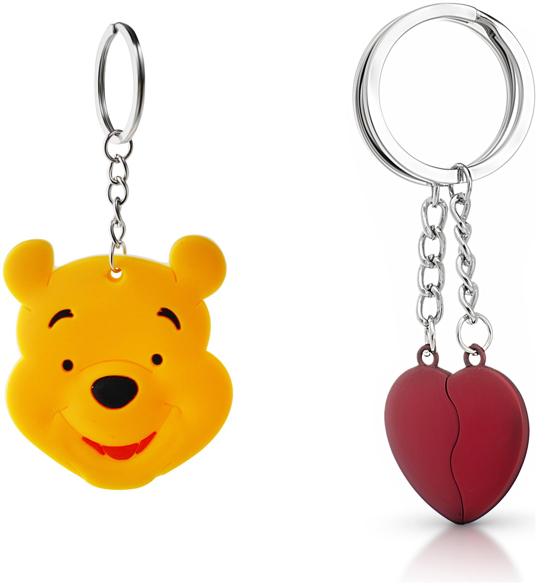 

Three Shades Magnet Red Heart Keychain Winnie the Pooh Keychain