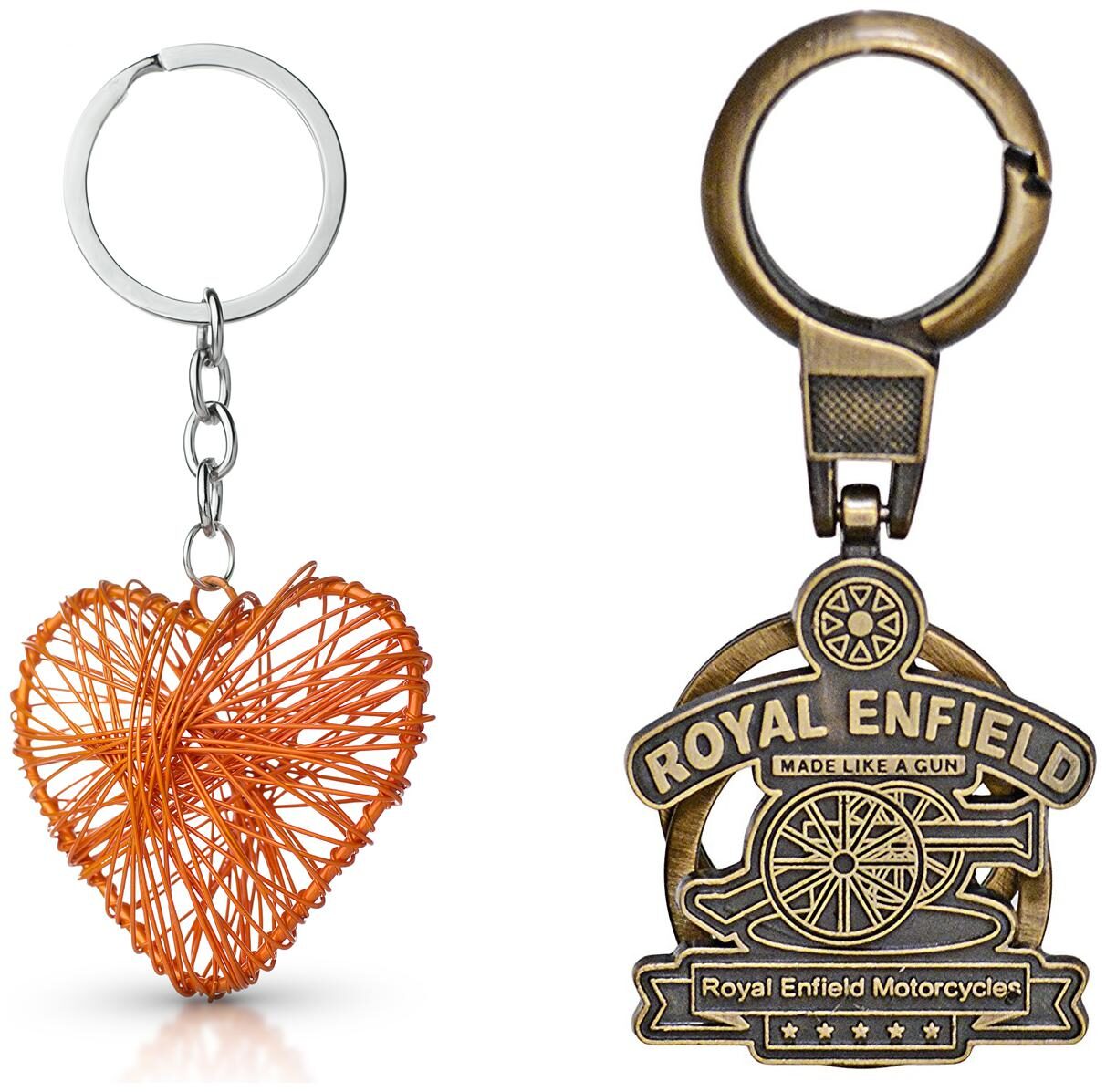 

Three Shades Royal Enfield Logo metal keyring Locking Key Chain Combo Pack 039
