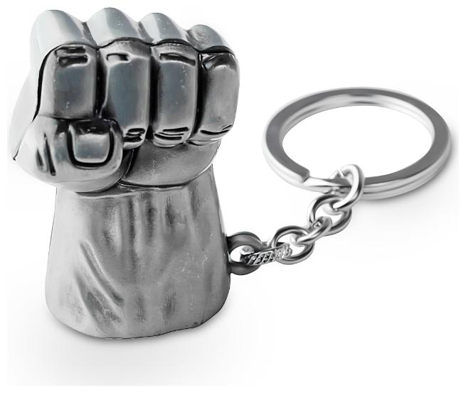 

Three Shades Hulk hand High Quality Metal Silver Key Chain (Silver)