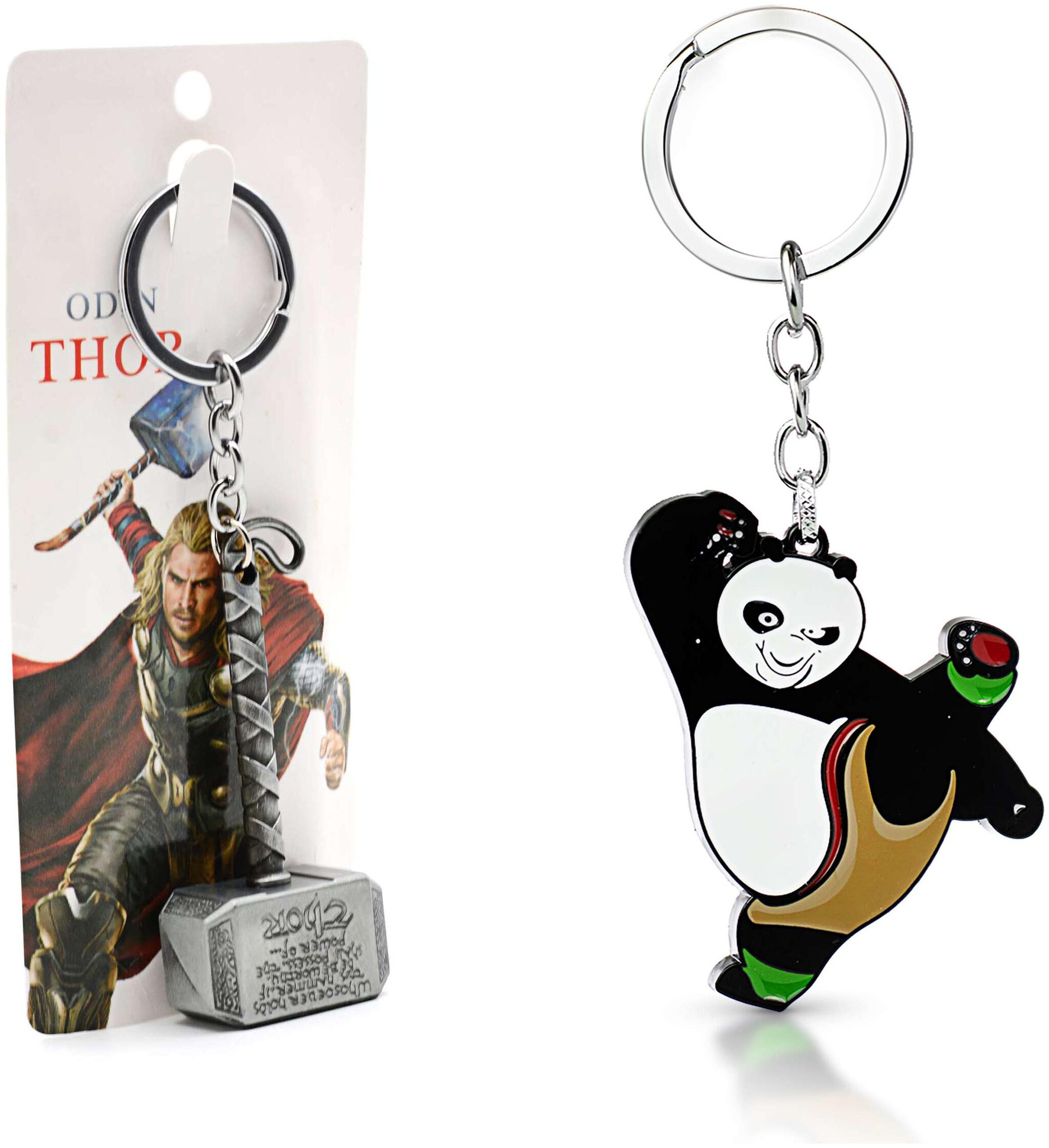 

Three Shades Kung Fu Panda Animal Cartoon Character Metal Key Chain Combo Keychain 002