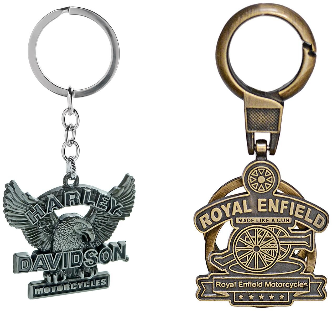 

Three Shades Royal Enfield Logo metal keyring Locking Key Chain Combo Pack 012