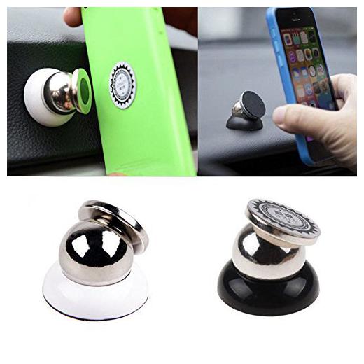 

Universal 360 deg Rotating Car Phone Stand Magnetic Mount Holder (Silver)-Hyundai Verna Fluidic