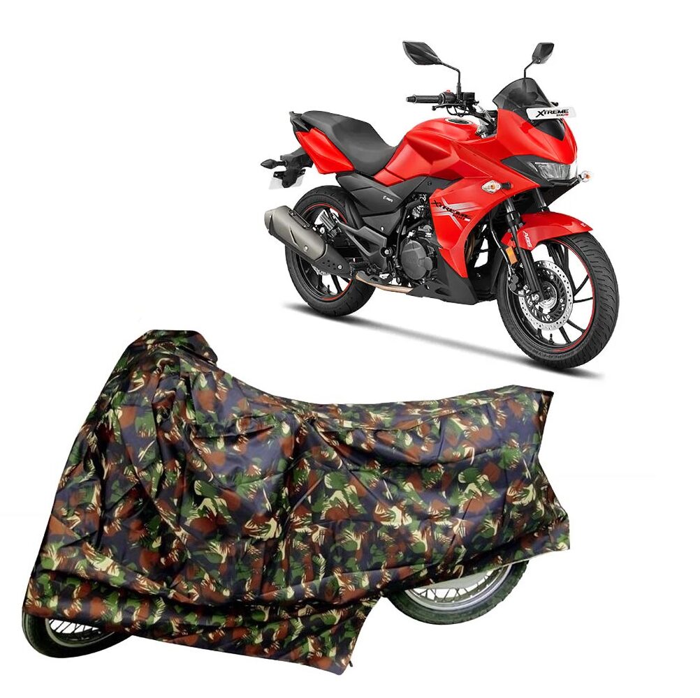 

Utkarsh Premium Quality Junglee Matty Two Wheeler Bike Body Cover For Hero Xtreme 200S With Mirror Pockets