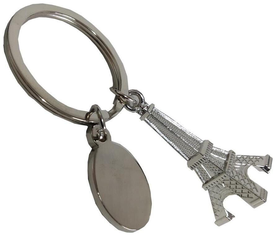 

Utkarsh Premium Synthetic Metal Base Unisex Eiffel Tower Metallic Toy Key Ring Keychain For Bikes Scooty And Cars (Silver)