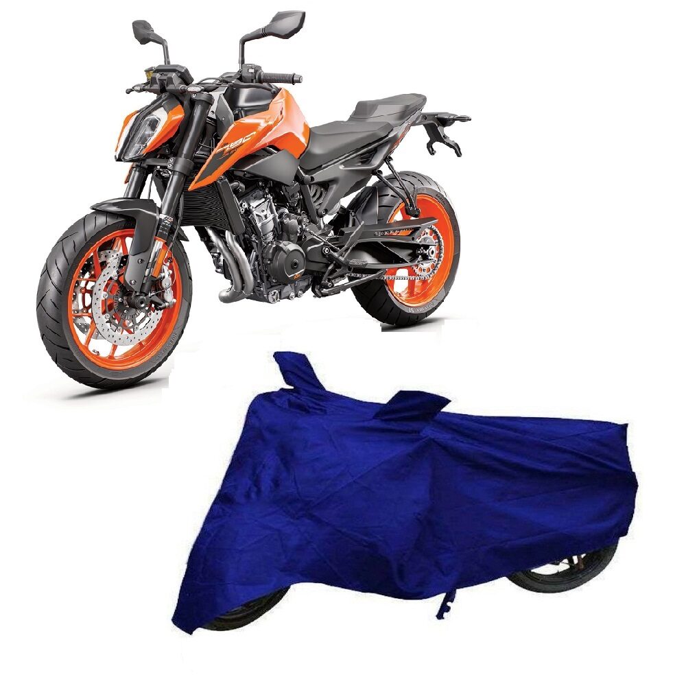 

Utkarsh Premium Quality Blue Matty Two Wheeler Bike Body Cover For Ktm 790 Duke With Mirror Pockets