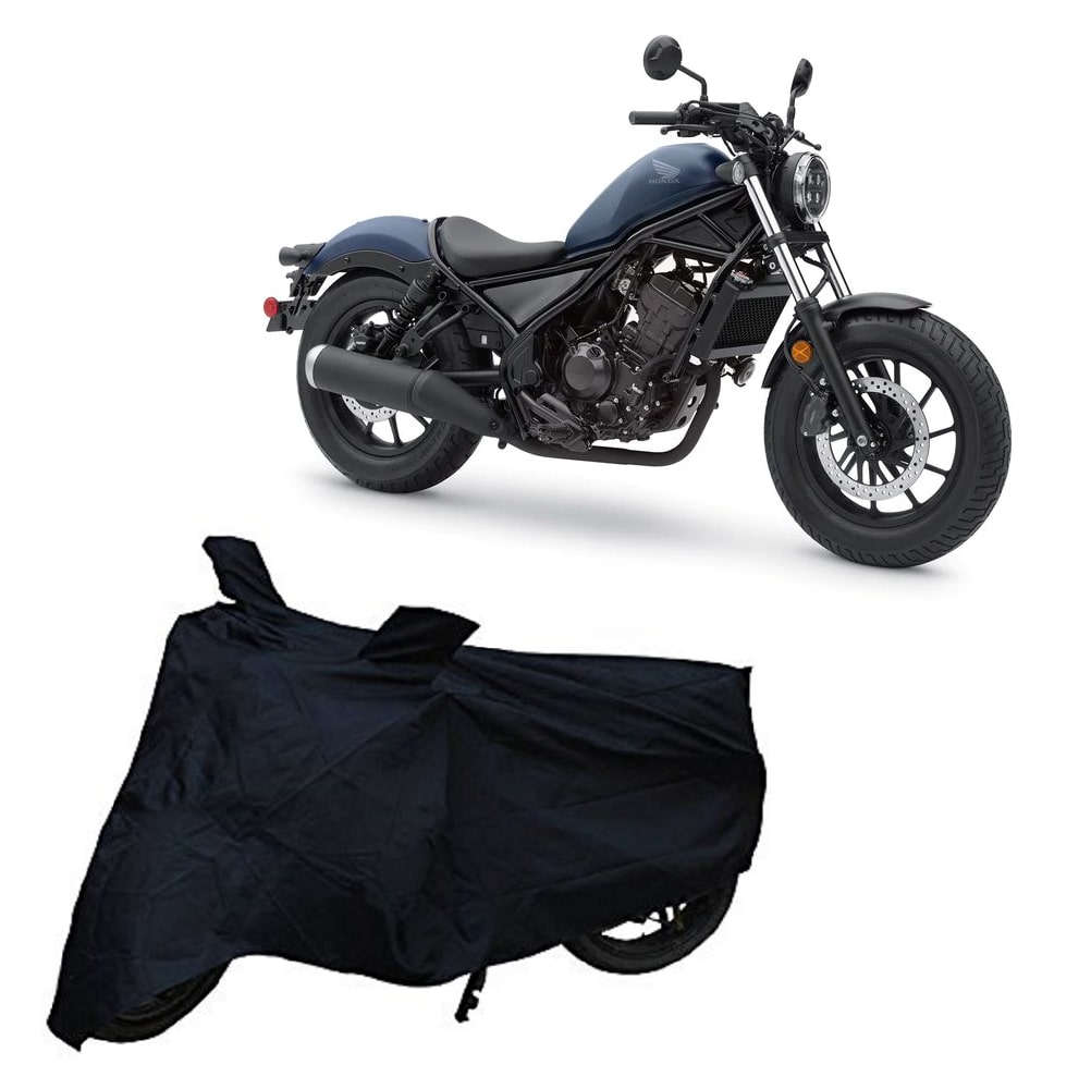 

Utkarsh Premium Quality Black Matty Two Wheeler Bike Body Cover For Honda Rebel 300 With Mirror Pockets