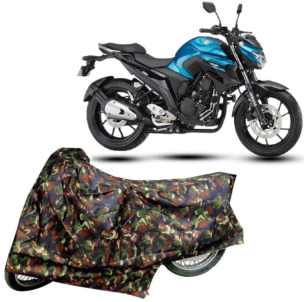 

Utkarsh Premium Quality Junglee Matty Two Wheeler Bike Body Cover For Yamaha Fz25 With Mirror Pockets