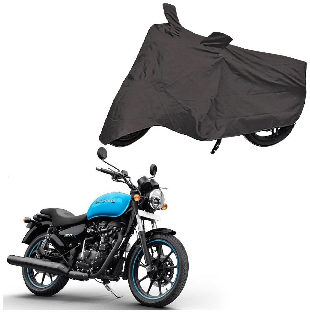 

Utkarsh Premium Quality Grey Matty Two Wheeler Bike Body Cover For Royal Enfield Bullet Thunderbird 500X With Mirror Pockets