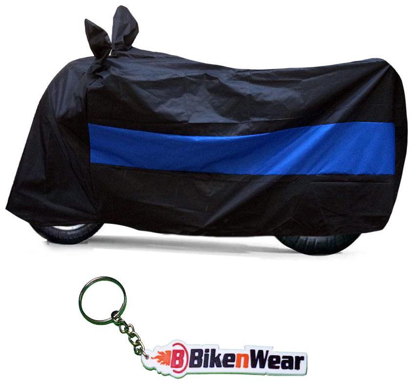 

Water Proof Body Cover For Bajaj Discover DTS-i 125cc- black-blue with key chain