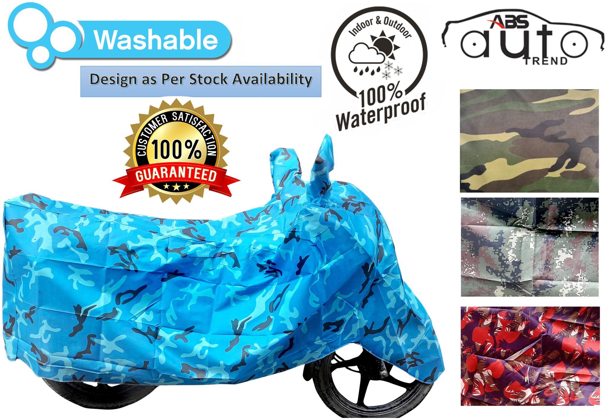 

ABS AUTO TREND Jungle Print Waterproof Bike Body Cover Suzuki Gixxer Sf ( Blue )
