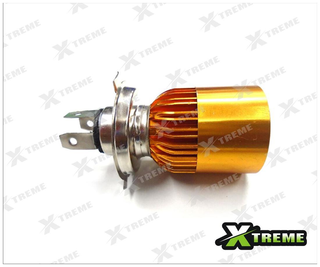 

Xtreme-In White 3 Cree Led Golden Headlight H4 Hid Bulb (G) For Yamaha Saluto