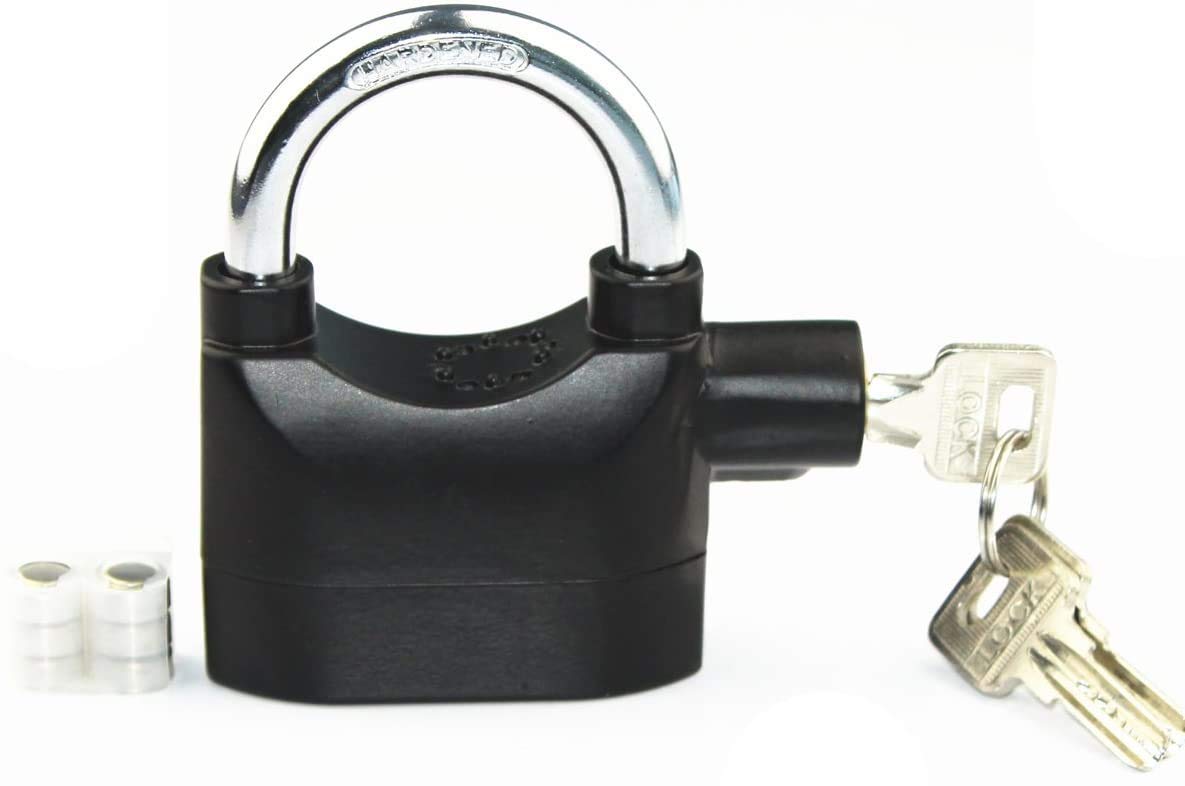 

ZINOM Universal Security Siren Alarm Lock Anti-Theft for Door Motor Bicycle Padlock 110 dB with 3 Keys