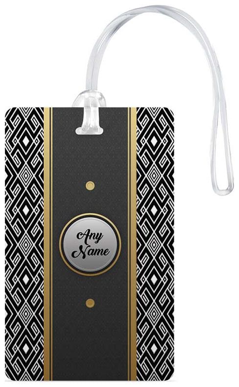 

100yellow Luggage Tags- Printed High Quality Gloss Finish PVC Travel Bag Tag with Silicon Strap- Ideal For Travel
