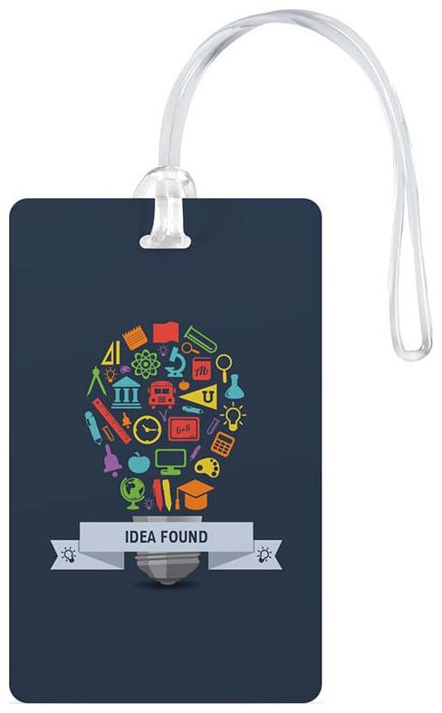 

100yellow Luggage Tags- Printed High Quality Gloss Finish PVC Travel Bag Tag with Silicon Strap- Ideal For Travel