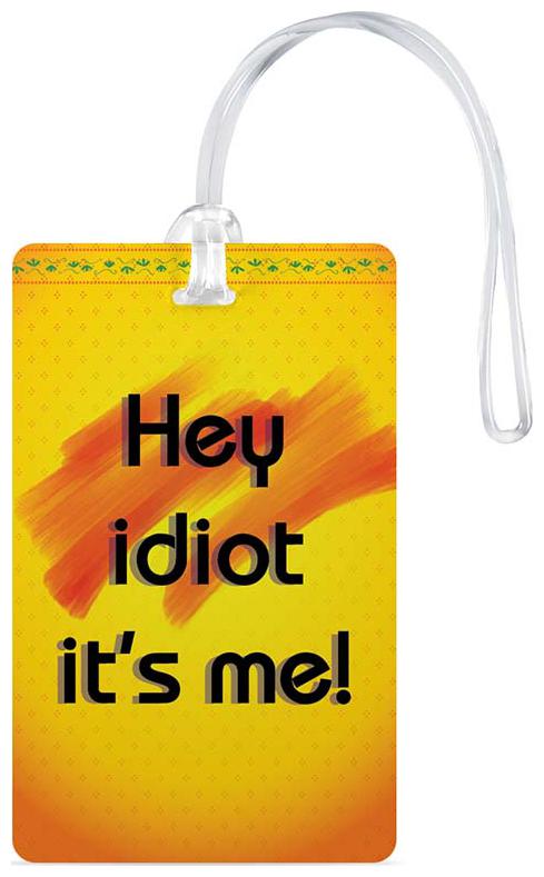 

100yellow Luggage Tags- Printed High Quality Gloss Finish PVC Travel Bag Tag with Silicon Strap- Ideal For Travel