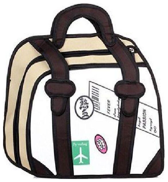 

3D Bag Multipurpose Travel School College Stuff Organizer - Flat Design Bag